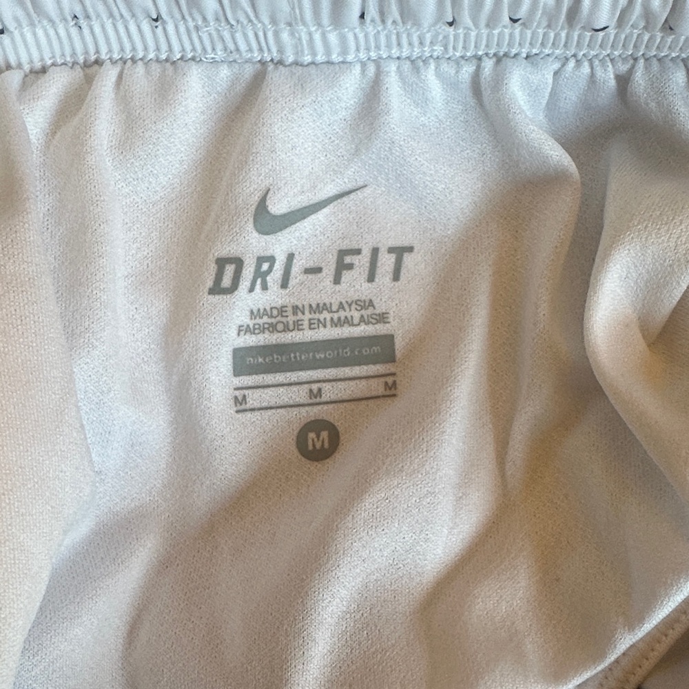 Nike Dri-Fit Women's White and Black Athletic Shorts - Picture 3 of 4